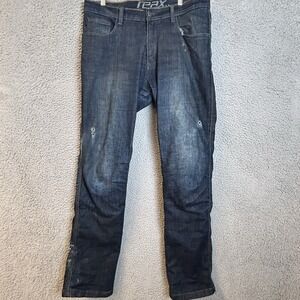 Reax 610 Jeans Mens 32x32 Blue Premium Protective Motorcycle Pants Knee Pads